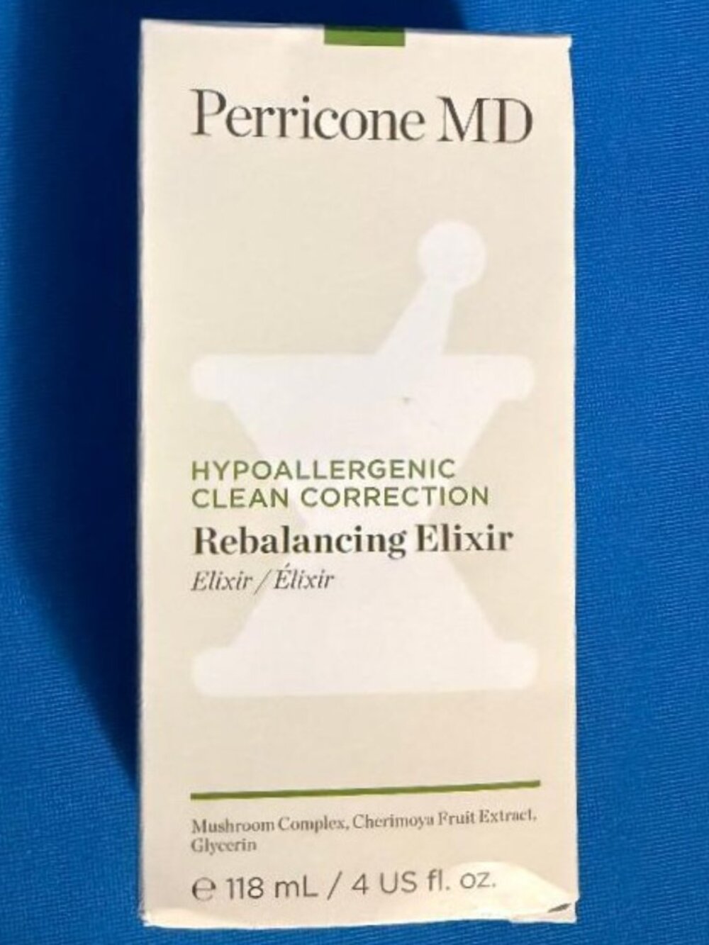 NEW PERRICONE MD REBALANCING ELIXIR / HYPOALLERGENIC CLEAN CORRECTION 4 FL OZ